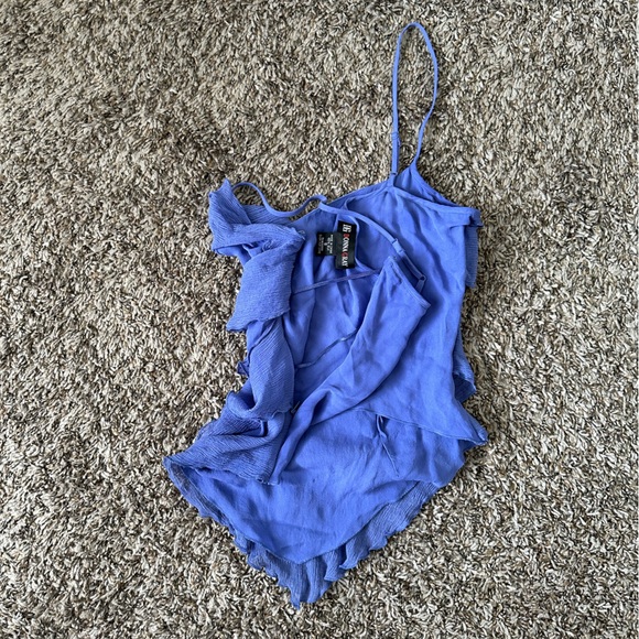 Silk Y2K summer top lilac - Picture 2 of 4